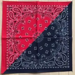 HAV-A-HANK ペイズリーバンダナ Split Navy & Red