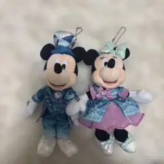 東京ディズニーシー　25周年ぬいぐるみバッジ　ミッキー＆ミニー