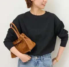 ジャーナルスタンダードレリューム　ワッフル ロングスリーブTシャツ長袖 ブラック