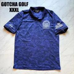 GOTCHA GOLF ポロシャツ XXXL ネイビー カモフラ柄のサムネイル