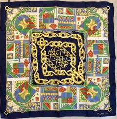 CELINE セリーヌ シルクスカーフ 約88cm イタリア製