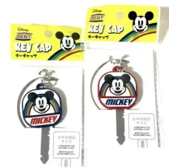 Disney Mickey キーカバー２色セット　レッド・ブルー　セリア