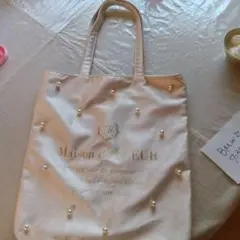 Maison de FLEUR パール装飾エコバッグ