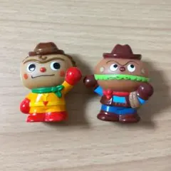 アンパンマン　指人形　ゆび人形　ソフビ　やきそばパンマン　ハンバーガーキッド