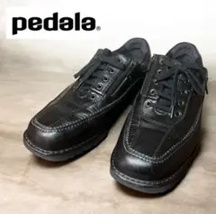 人気☆pedala ペダラ レザー レースアップ サイドジップ 25cmのサムネイル