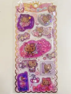 サンリオ　キラキラウォーターinシール 日焼けキティ