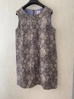 みなとのてんらんかいリバティ花柄 麻100%ノースリーブワンピース