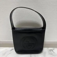 GUCCI ハンドバッグ ブラック インターロッキングG 汚れありのサムネイル
