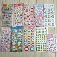 セリア キャンドゥ ぷくぷくシール タイルシール まとめ売り10点