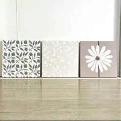 ファブリックパネル　アート　壁飾り　ボタニカル　フラワー　北欧雑貨　レトロ　和風
