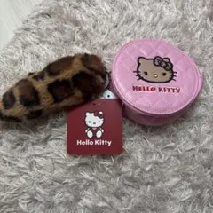 Hello Kitty レオパードファーポーチ