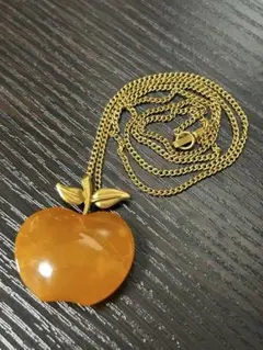 アンバー　琥珀　ネックレス