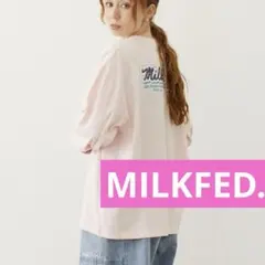 MILKFED.♡ ICING LOGO L/S TEE♡ピンクのサムネイル