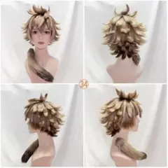 ラギー・ブッチ ウィッグ コスプレ ツイステ つけ耳 尻尾 ㉞