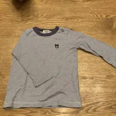 ミキハウス　DOUBLE.B ストライプTシャツ フリーサイズ