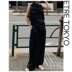 美品 ETRE TOKYO ドレープハイネックオールインワン グレー - メルカリ