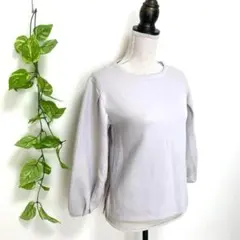 ニコアンド✨トップス グレージュ Mサイズ パフスリーブ カジュアル