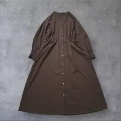 ★美品◆アーバンリサーチロッソ◆イージーケアスキッパーシャツワンピース