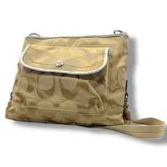 coach コーチ シグネチャー ショルダーバッグ ベージュ