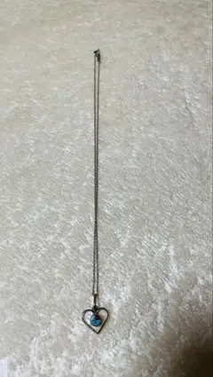 ハート型ペンダント ネックレス シルバー