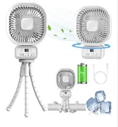 【訳あり】自動首振り 携帯扇風機 usb充電式卓上手持ち小型アウトドア