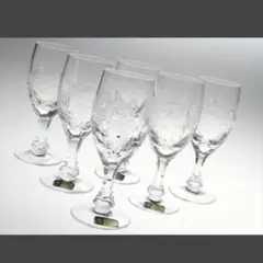 LAUSITZER GLAS ドレスデン クリスタルガラス ワイングラス 6客