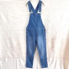 Gap ギャップ　オーバーオール　デニム　サロペット　水色　ストライプ　XS