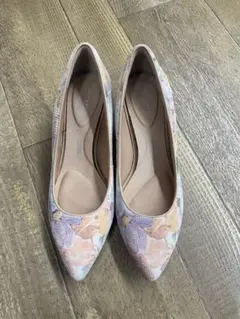 【24.5cm】ROCKPORT 花柄パンプス