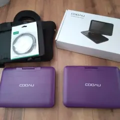 COOAU ポータブルDVDプレーヤー trim 2台セット プレーヤー