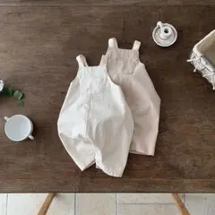 【Bebeholic】バックリボン サロペット 韓国子供服 [80-90]