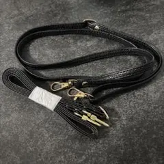 ブラック合成皮革ショルダーストラップ　2つセット