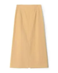 DES PRES ベージュ コットンストレッチ ロングトラペーズスカート