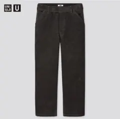 UNIQLO U コーデュロイワイドワークパンツ 82 ダークグレー