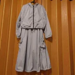 グレー フード付き セットアップ