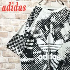 ☆ビックロゴ☆adidas☆アディダス☆Tシャツ☆トレフォイルロゴ☆L