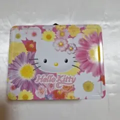 ハローキティ　フラワー　トランク缶