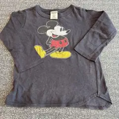 ⭐︎DENIM DUNGAREE⭐︎ミッキーマウス 長袖カットソー 110cm