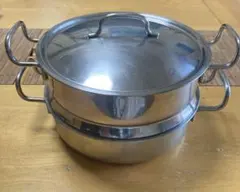 宮崎製作所 ジオ 両手鍋 25cm 一つ　十得鍋 蒸し器25cm２つ 宮崎製作所 ジオ 両手鍋 25cm 一つ 十得鍋 蒸し器25cm2つ - メルカリ
