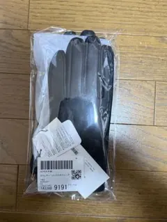 新品タグ付き サルモネータ Sermoneta ブラックレザー 裏カシミヤ 7