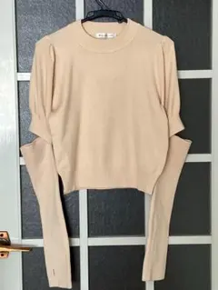 MAJESTIC LEGONアームウォーマーセットパフスリーブニットベージュM