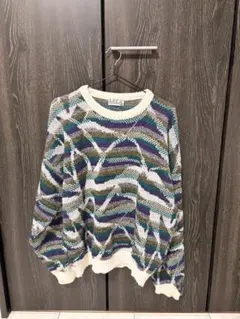 AREA マルチカラー レディースニットセーター 長袖　Sサイズ　オーバーサイズ