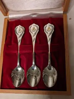 スーベニアスプーンセット木箱ケース付まとめて47本コレクション　アンティーク スーベニアスプーンセット木箱ケース付まとめて47本コレクション