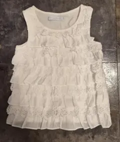 タルティーヌエショコラ ホワイトタンクトップ 120