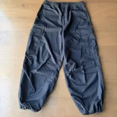 GU ブラック スーパーワイドカーゴパンツ サイズL ワークパンツ