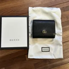 GUCCI GGマーモント 二つ折り財布 ブラック