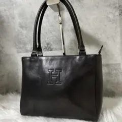 【希少型】 HIROFU ハンドバッグ オールレザー コンパクトサイズ　黒のサムネイル