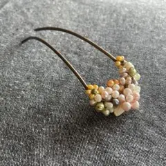 淡水パール　髪飾り　かんざし　マルチカラー　本真珠