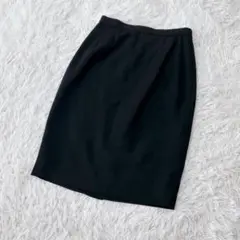 【c4906】✨美品✨膝丈スカート　タイト　ブラック