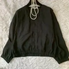 INDIVI 洗えるシアーチェックブルゾン　38サイズ