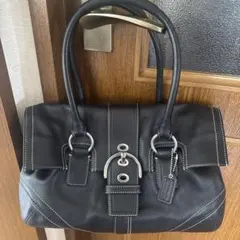 正規品 コーチ coach ハンドバック トートバッグ オールレザー　 黒